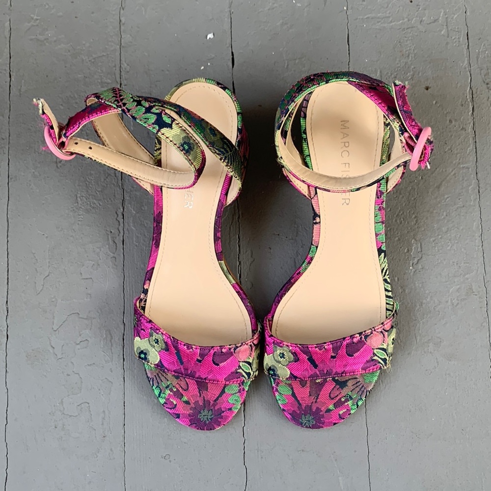 Marc Fisher Floral Heeled Sandals